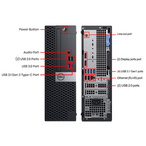 Dell OptiPlex 5060 SFF Business Desktop Computer PC, Intel Hexa-Core i5 - 8th Gen Up to 4.10 GHz, 16GB - 32GB DDR4 RAM, 512GB -2TB NVMe SSD, Windows 11 Pro, WIFI  - Refurbished