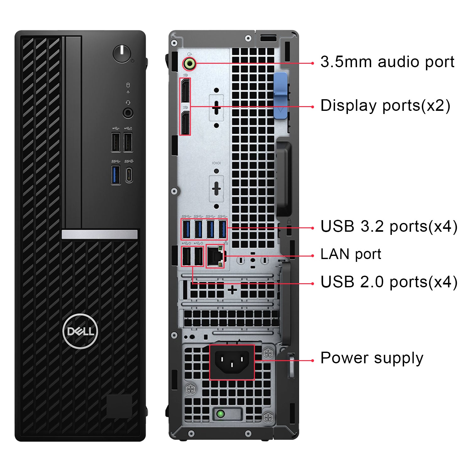 Dell Desktop PC OptiPlex 5090 SFF Business Computer, Intel i5 Hexa-Core 10th Gen Processor, 16GB - 32GB DDR4 RAM, 512GB - 2TB NVMe SSD, Windows 11 Pro - Refurbished