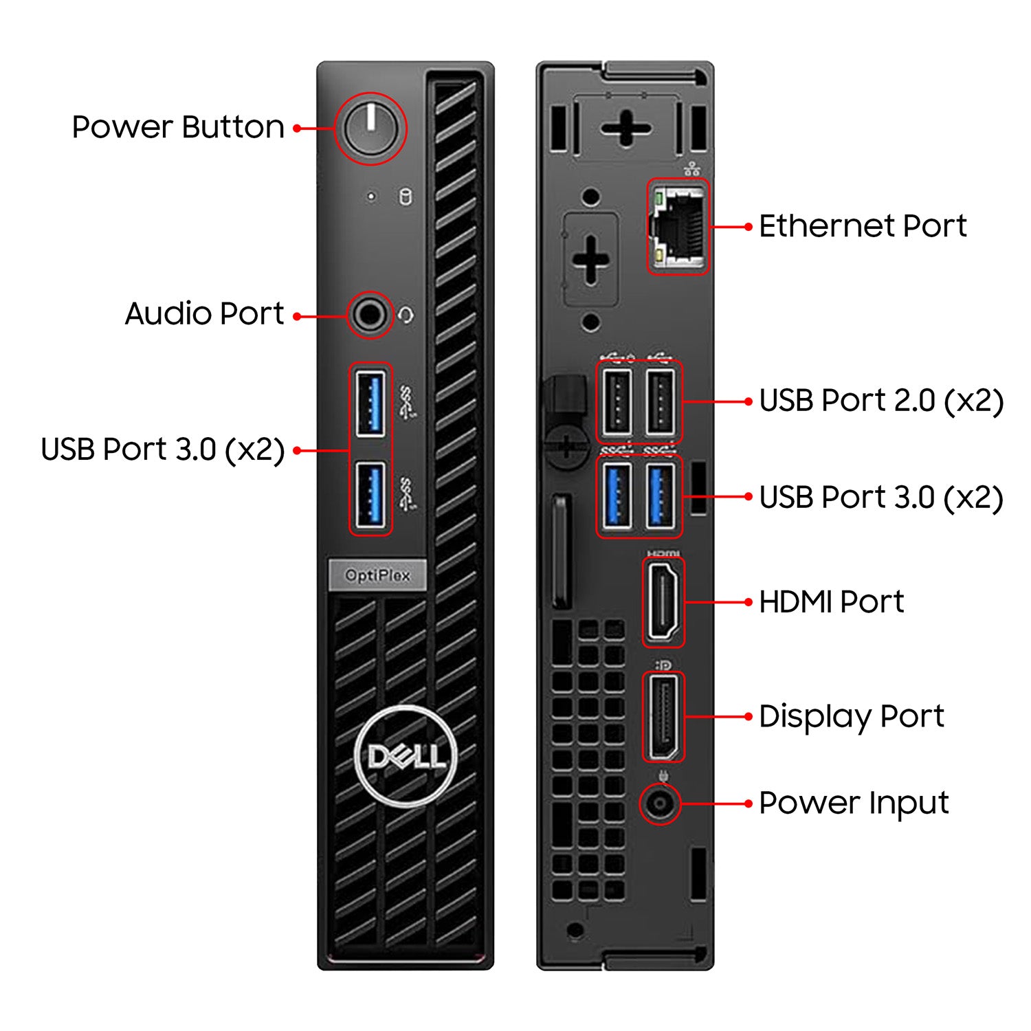 Dell OptiPlex 7010 Micro Business Desktop Computer PC / Intel Hexa-Core i5 -13th Gen Processor Up to 4.60GHz / 16GB DDR4 RAM / 512GB NVMe SSD / Windows 11 Pro / Wireless Keyboard and Mouse - Refurbished