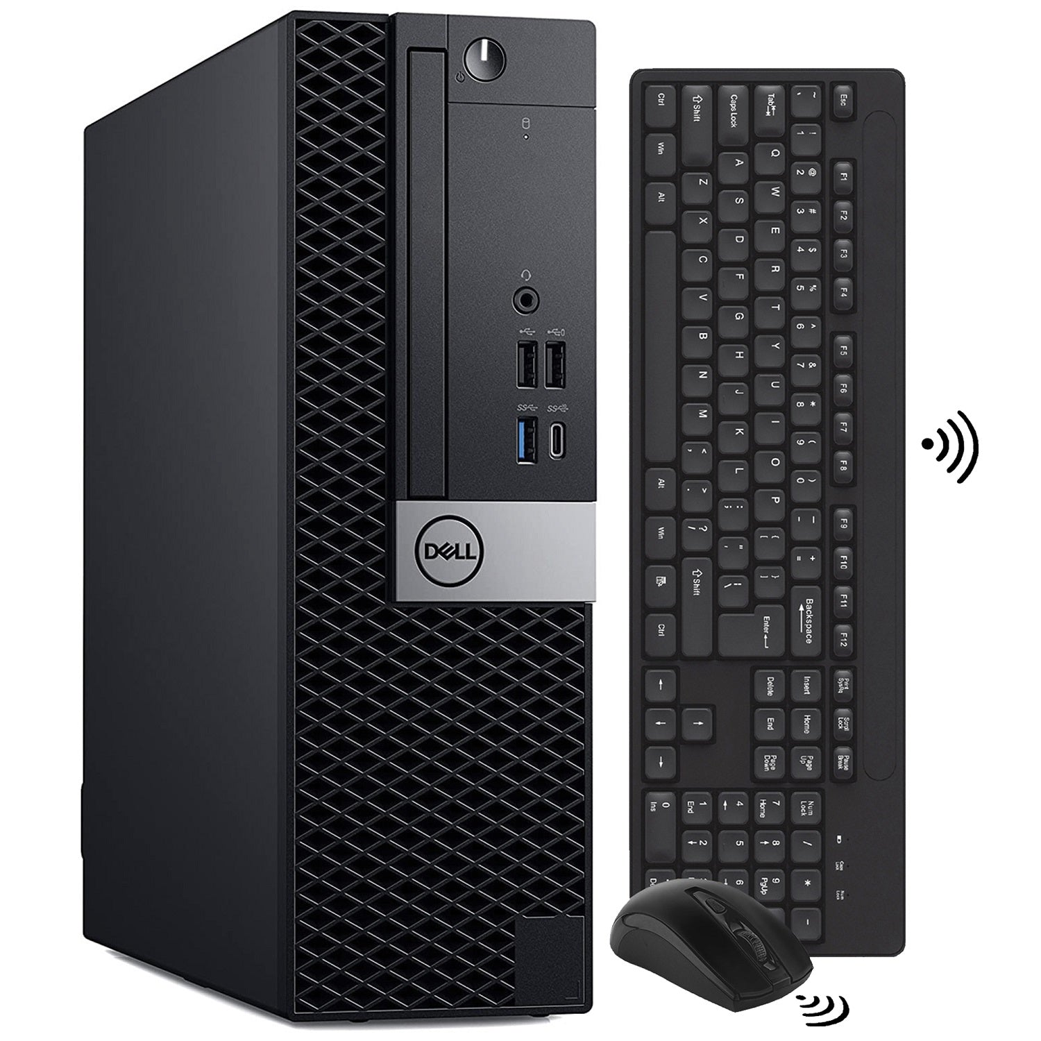 Dell Desktop PC OptiPlex 7070 SFF Business Computer, Intel Hexa-Core i7 - 9th Gen Processor, 16GB - 32GB DDR4 RAM, 512GB - 2TB SSD, Windows 11 Pro, Wireless Keyboard and Mouse - Refurbished