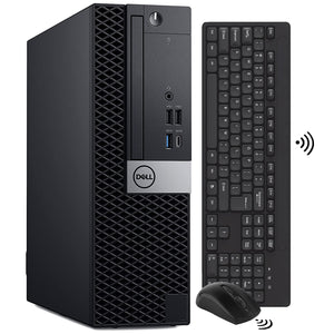 Dell Desktop PC OptiPlex 7070 SFF Business Computer, Intel Hexa-Core i7 - 9th Gen Processor, 16GB - 32GB DDR4 RAM, 512GB - 2TB SSD, Windows 11 Pro, Wireless Keyboard and Mouse - Refurbished