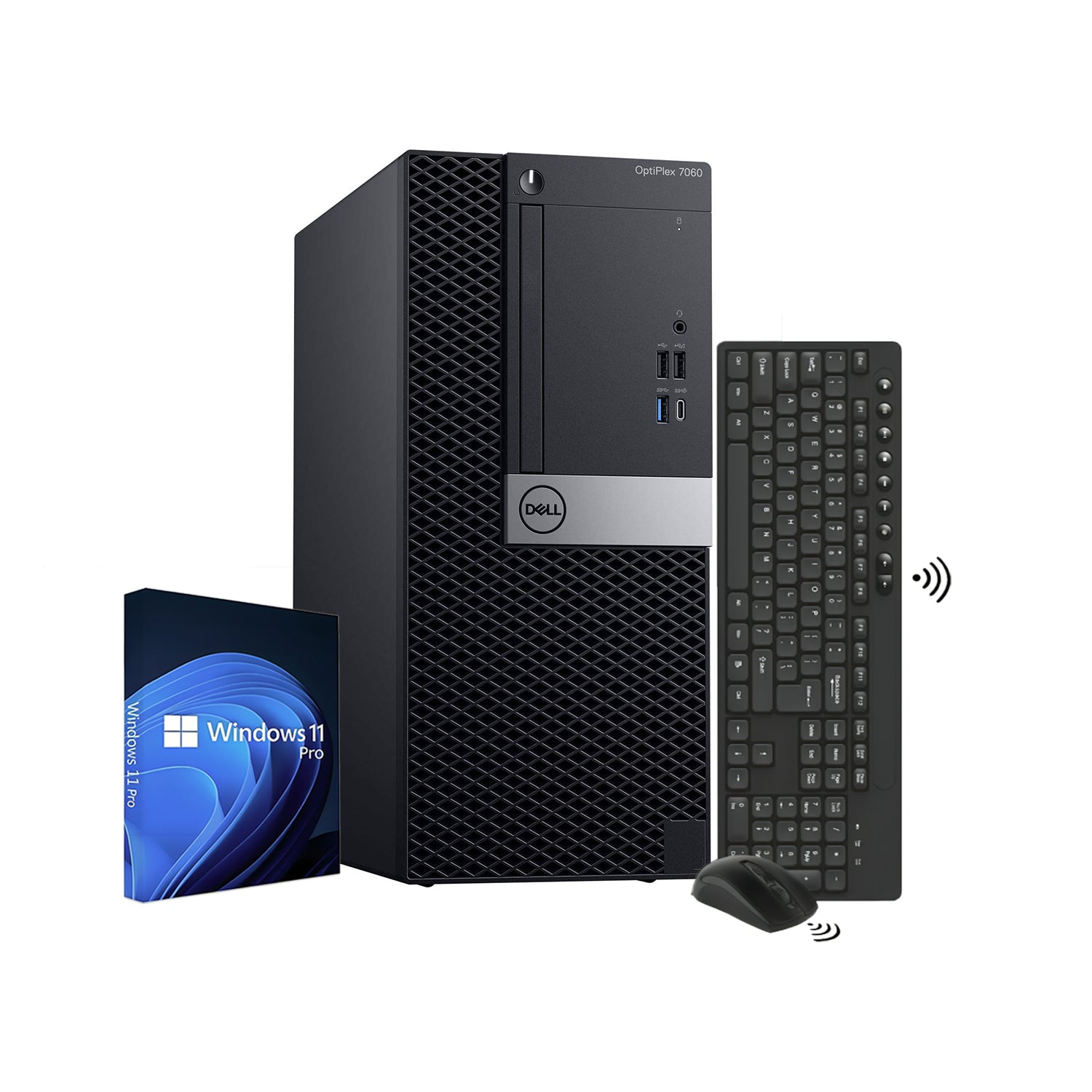 Dell OptiPlex 7060 Tower High Performance Desktop PC, Intel Quad-Core i7 - 8700 Processor up to 4.60 GHz, 16GB - 32GB DDR4 RAM, 512GB -2TB SSD, Windows 11 Pro,Wireless Keyboard and Mouse - Refurbished