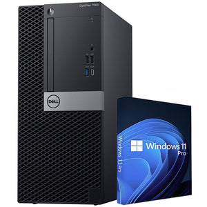 Dell OptiPlex 7060 Tower High Performance Desktop PC, Intel Quad-Core i7 - 8700 Processor up to 4.60 GHz, 16GB - 32GB DDR4 RAM, 512GB -2TB SSD, Windows 11 Pro,Wireless Keyboard and Mouse - Refurbished