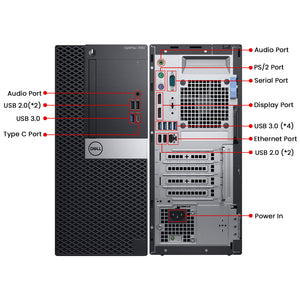 Dell OptiPlex 7060 Tower High Performance Desktop PC, Intel Quad-Core i7 - 8700 Processor up to 4.60 GHz, 16GB - 32GB DDR4 RAM, 512GB -2TB SSD, Windows 11 Pro,Wireless Keyboard and Mouse - Refurbished