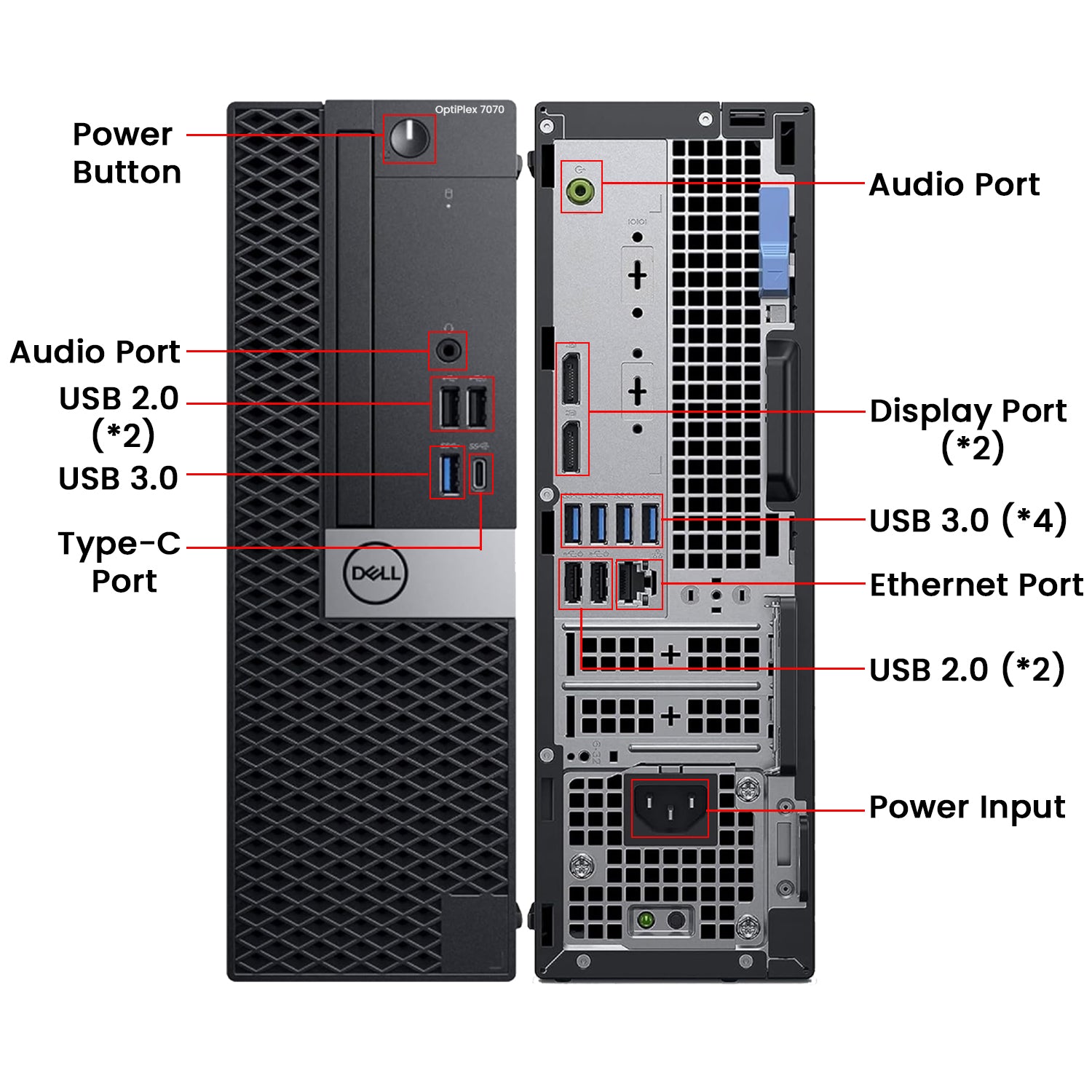 Dell Desktop PC OptiPlex 7070 SFF Business Computer, Intel Hexa-Core i7 - 8th Gen Processor Up to 4.60 Ghz, 16GB - 32GB DDR4 RAM, Windows 11 Pro - Refurbished