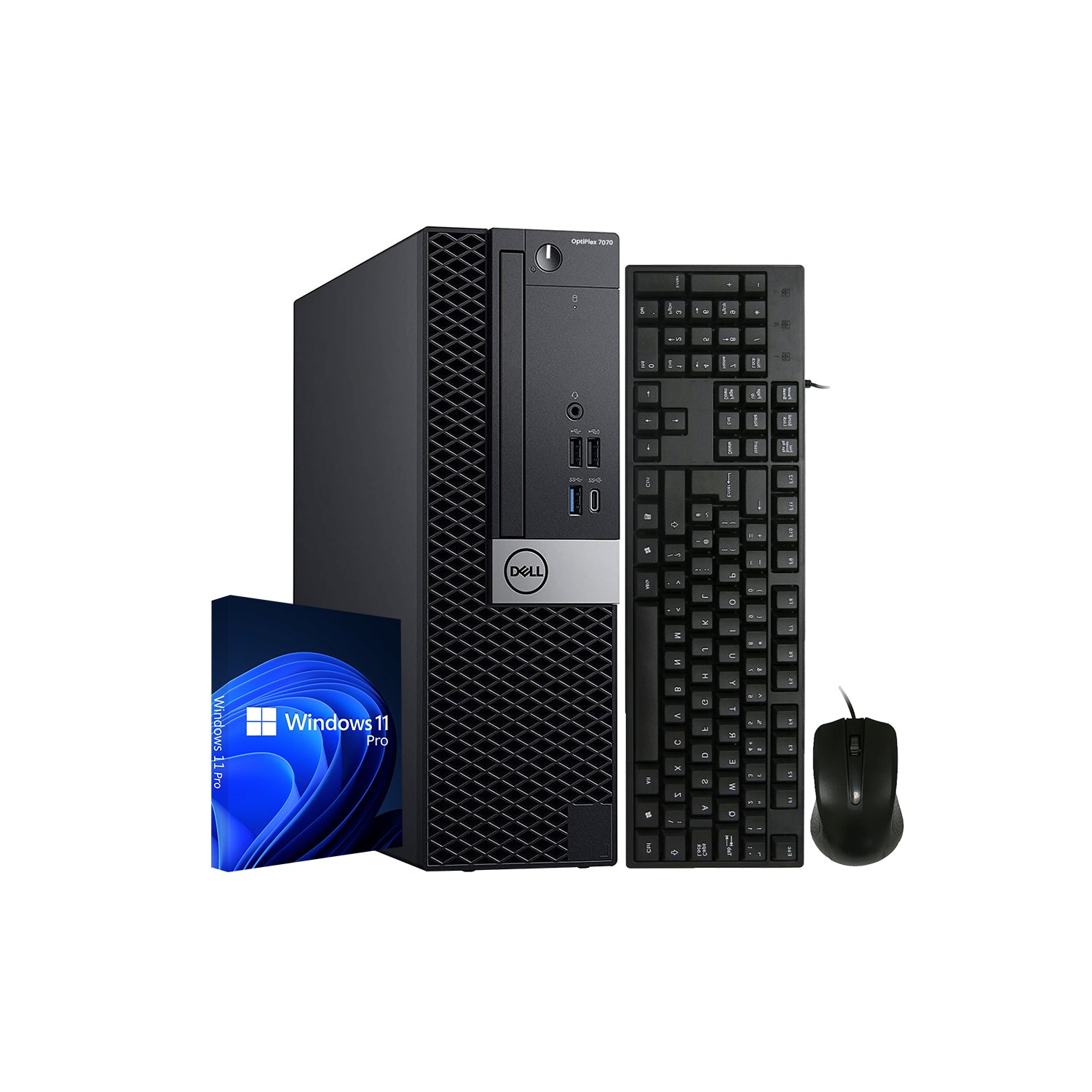 Dell Desktop PC OptiPlex 7070 SFF Business Computer, Intel Hexa-Core i5/i7 - 8th Gen Processor, 16GB - 32GB DDR4 RAM, 512GB - 2TB SSD, Windows 11 Pro, Keyboard and Mouse - Refurbished