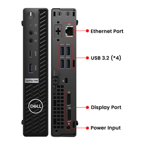 Dell Computer OptiPlex 7080 Tiny Business Desktop PC| Intel Core i7-10700 Up to 4.80GHz Processor| 16GB - 32GB DDR4 RAM| 512GB - 2TB SSD| Windows 11 Pro| Wireless Keyboard and Mouse| WIFI - Refurbished