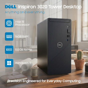 Dell Inspiron 3020 Tower Desktop i5-13400 16GB RAM 512GB NVMe SSD Win 11 Pro