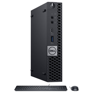 Dell OptiPlex 7060 Tiny Windows 11 Pro Desktop Mini PC (Intel i5/ i7 Hexa-Core 8th Gen CPU | 16GB - 32GB DDR4 RAM | 512GB - 2TB SSD) Wireless Keyboard and Mouse - Refurbished