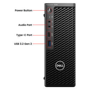 Dell Precision 3240 Tiny Desktop Computer Windows 11 Pro Pc, Intel Core i7 - 10th Gen up to 4.50 GHz Processor, 16GB - 32GB DDR4 RAM, 512GB - 2TB SSD, Wireless Keyboard and Mouse - Refurbished