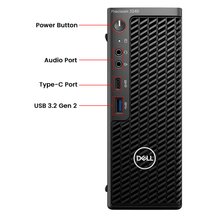 Dell Precision 3240 Tiny Desktop Computer Windows 11 Pro Pc, Intel Core i7 - 10th Gen up to 4.50 GHz Processor, 16GB - 32GB DDR4 RAM, 512GB - 2TB SSD, Wireless Keyboard and Mouse - Refurbished