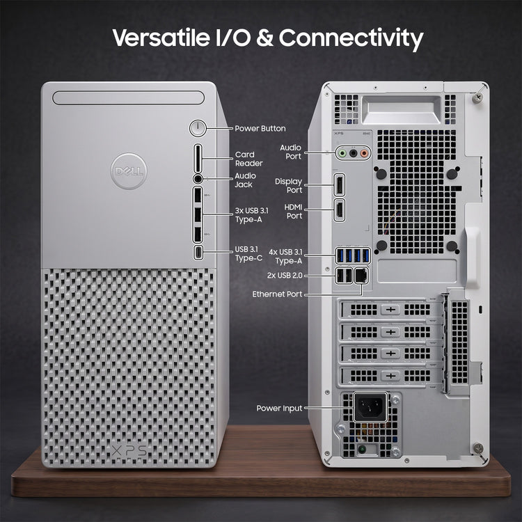 Dell XPS 8940 Desktop Tower PC | Intel Core i7-10700 | 32GB RAM | 512GB NVMe SSD | Windows 11 Pro | Refurbished (White)