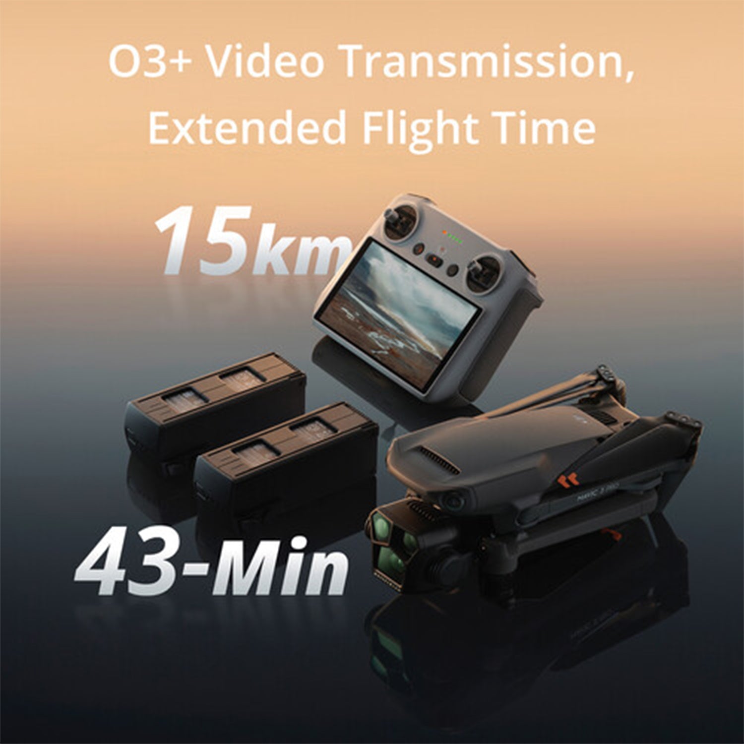 DJI Mavic 3 Pro Fly More Combo (DJI RC PRO) Drone - Dual Tele Cameras With Dynamic framing, DJI RC PRO Remote Controller, Under 958 g, 43-Min Max Flight Time, Distance up to 28 Km - (CP.MA.00000662.01)