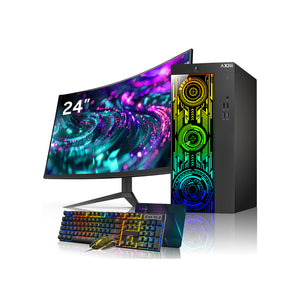 AXOII Electra Gaming PC, Intel Core i5/i7 Processor, Graphics Card - GTX 1050 / GTX 1650 / RTX 3050, 32GB DDR4 RAM, 1TB M.2 NVMe SSD, 24/27 Inch Gaming Monitor, Bluetooth - Windows 11 Pro