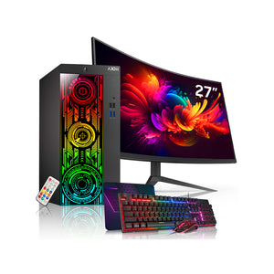 AXOII Electra Gaming PC, Intel Core i5/i7 Processor, Graphics Card - GTX 1050 / GTX 1650 / RTX 3050, 32GB DDR4 RAM, 1TB M.2 NVMe SSD, 24/27 Inch Gaming Monitor, Bluetooth - Windows 11 Pro