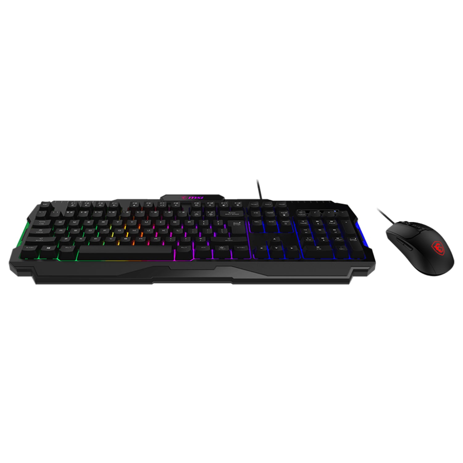 MSI FORGE GK 100 Combo - Gaming RBG Keyboard & Mouse Set, Backlight & Optical Mouse, 19-Keys Anti-Ghosting, 6400 DPI Optical Sensor, Interface - USB 2.0