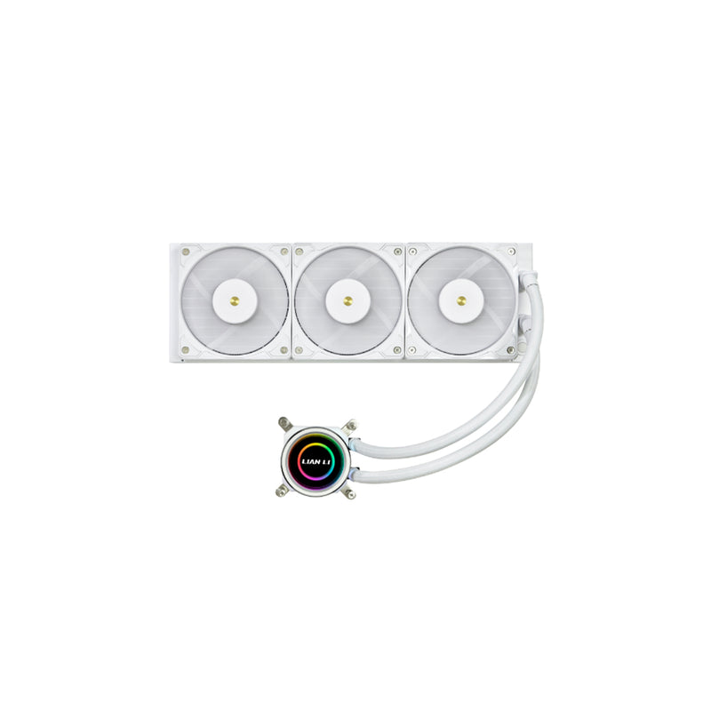 Lian-Li GA II Trinity Performance 360mm CPU Cooler Fans - Double Stack Fin Radiator With Daisy-Chainable LCP Fan - White (GA2P36W)