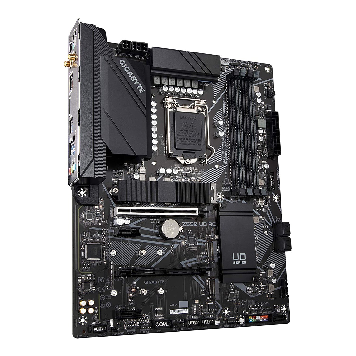 GIGABYTE Z590 Ultra Durable Motherboard ATX, 10th/ 11th Gen Intel Core, LGA 1200 Socket with Direct 12+1 Phases Digital VRM and DrMOS, Thermal Design with Integrated IO Armor, USB TYPE-C, RGB FUSION 2.0, Q-Flash Plus, DP