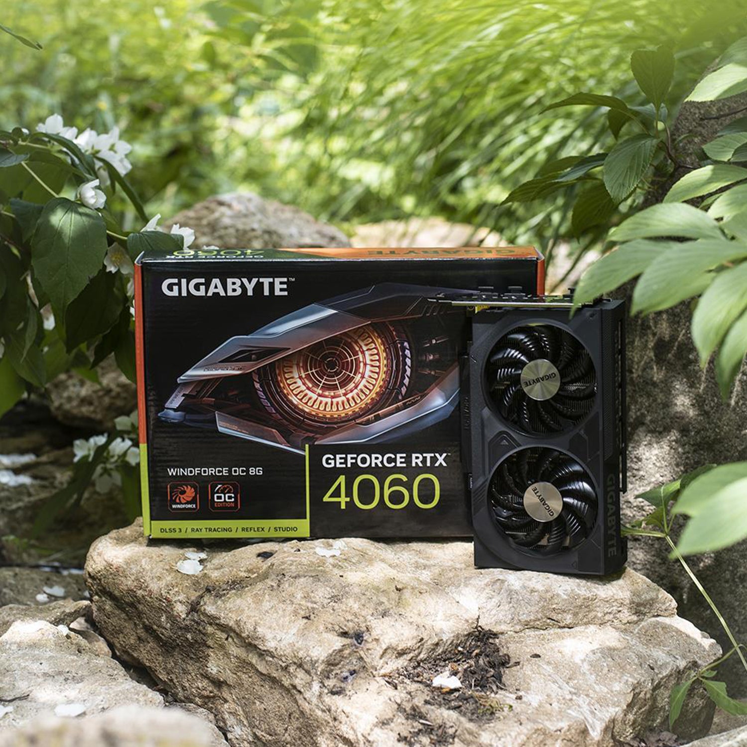 GIGABYTE GeForce RTX 4060 WINDFORCE OC 8G Graphics Card | 3D Active fan With Unique Blade Fan | 8GB GDDR6 | 2x HDMI, 2x Display Port - (GV-N4060WF2OC-8GD)