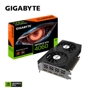 GIGABYTE GeForce RTX 4060 WINDFORCE OC 8G Graphics Card | 3D Active fan With Unique Blade Fan | 8GB GDDR6 | 2x HDMI, 2x Display Port - (GV-N4060WF2OC-8GD)