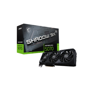 MSI GeForce RTX 5070 12G SHADOW 3X OC Graphics Card, 12GB GDDR7, 192-Bit Memory, Triple-Fan Thermal Design With Torx Fan 5.0, 3x Display Port / HDMI