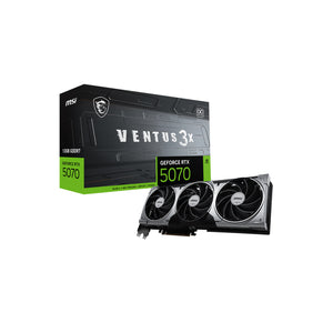 MSI GeForce RTX 5070 12G VENTUS 3X OC Graphics Card, 12GB GDDR7, 192-Bit Memory, Triple-Fan Thermal Design With Torx Fan 5.0, 3x Display Port / HDMI