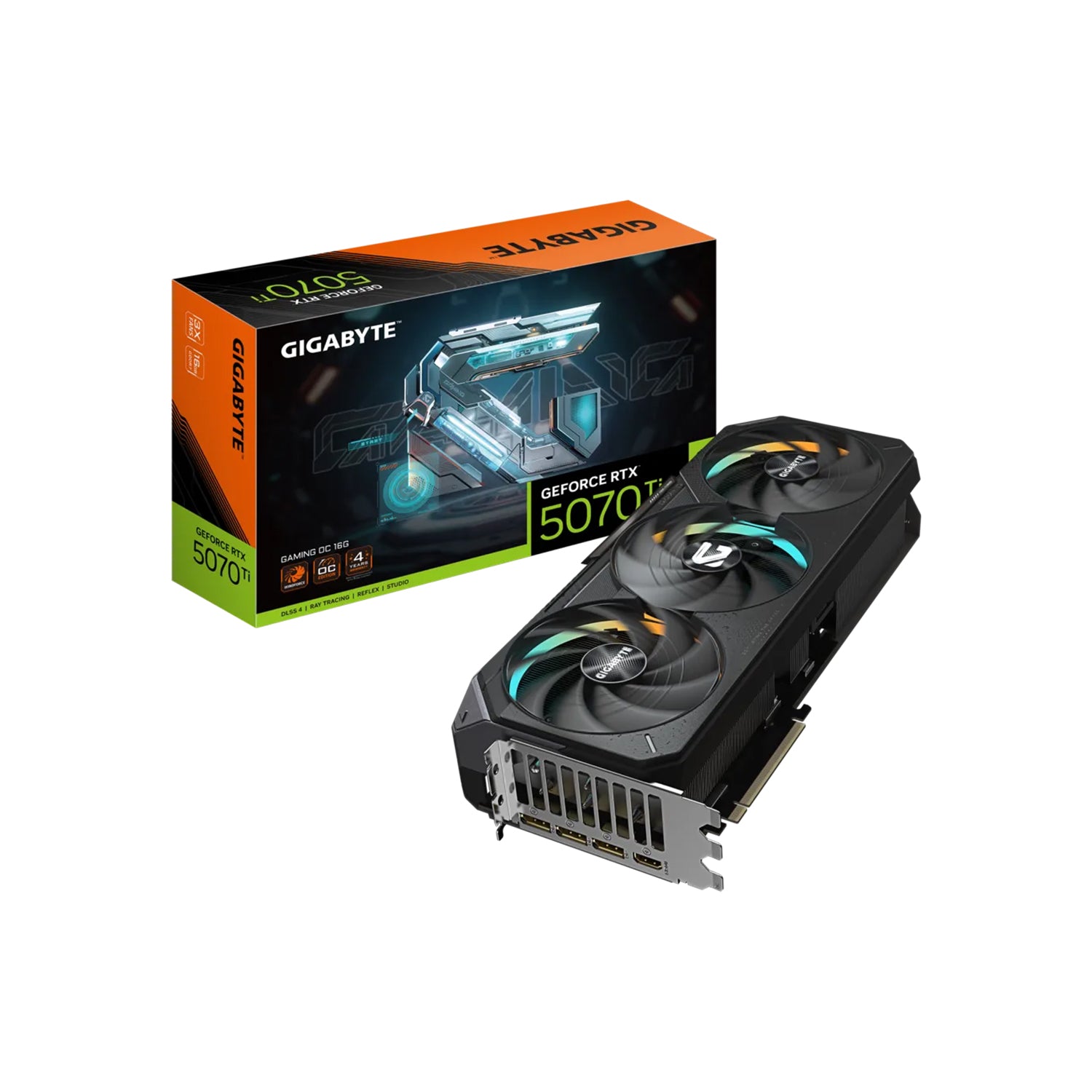 GIGABYTE GeForce RTX 5070 Ti GAMING OC Graphics Card - 16GB GDDR7, 256-Bit Memory, WindForce Cooling System With HAWK Fan, 3 x DisplayPort / HDMI - (GV-N507TGAMING OC-16GD)