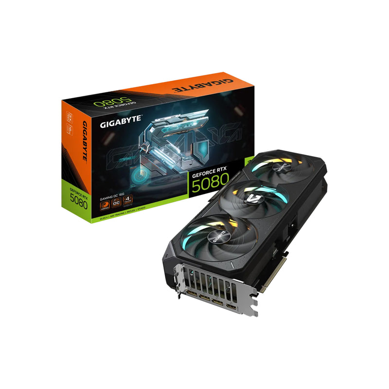 GIGABYTE GeForce RTX 5080 GAMING OC Graphics Card - 16GB GDDR7, 256-Bit Memory, WindForce Cooling System With HAWK Fan, 3 x DisplayPort / HDMI - (GV-N5080GAMING OC-16GD)