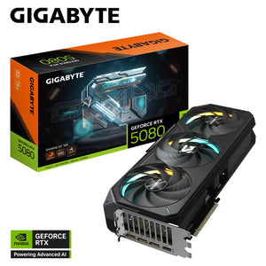 GIGABYTE GeForce RTX 5080 GAMING OC Graphics Card - 16GB GDDR7, 256-Bit Memory, WindForce Cooling System With HAWK Fan, 3 x DisplayPort / HDMI - (GV-N5080GAMING OC-16GD)