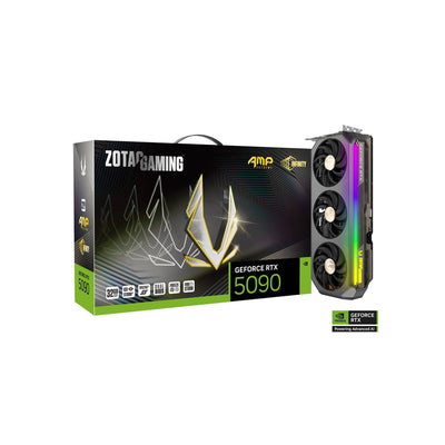 ZOTAC GAMING GeForce RTX 5090 AMP Extreme INFINITY Graphics Card - 32GB GDDR7, 512-Bit Memory, IceStorm 3.0 Cooling With BladeLink Fans, 3 x DisplayPort / HDMI - (ZT-B50900B-10P)
