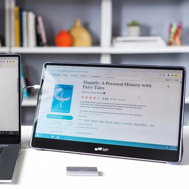 Mobile Pixels Glance Plus 15.6 Inch FHD OLED Monitor - 60Hz Refresh Rate, Foldable Smart Case With Built-in dual speakers, Mini HDMI, 2xUSB-C - (101-1012P01)