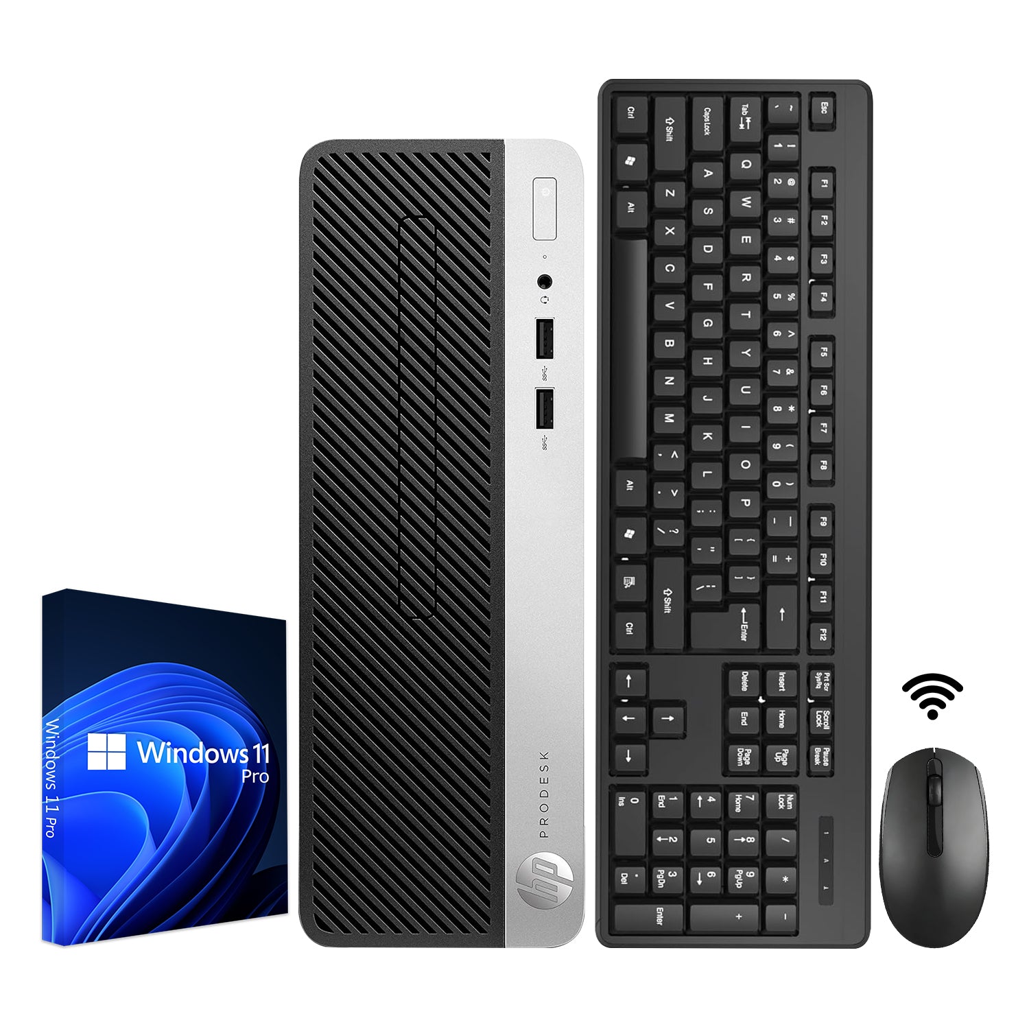 HP ProDesk 400 G6 SFF Business Desktop PC, Intel Core i7- 9th Gen Up to 4.70GHz Processor, 16GB - 32GB DDR4 RAM, 512GB - 2TB SSD, Windows 11 PRO, Wireless Keyboard and Mouse - Refurbished