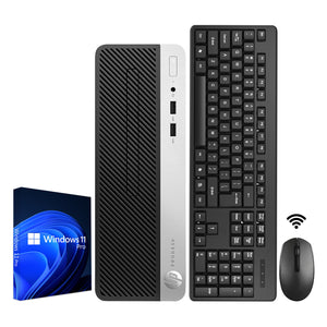 HP ProDesk 400 G6 SFF Business Desktop PC, Intel Core i7- 9th Gen Up to 4.70GHz Processor, 16GB - 32GB DDR4 RAM, 512GB - 2TB SSD, Windows 11 PRO, Wireless Keyboard and Mouse - Refurbished