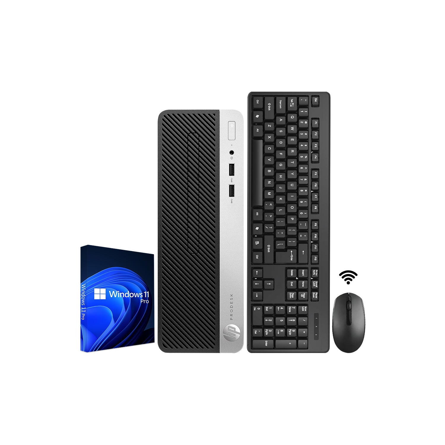 HP ProDesk 400 G6 SFF Business Desktop PC, Intel Core i7- 9th Gen Up to 4.70GHz Processor, 16GB - 32GB DDR4 RAM, 512GB - 2TB SSD, Windows 11 PRO, Wireless Keyboard and Mouse - Refurbished