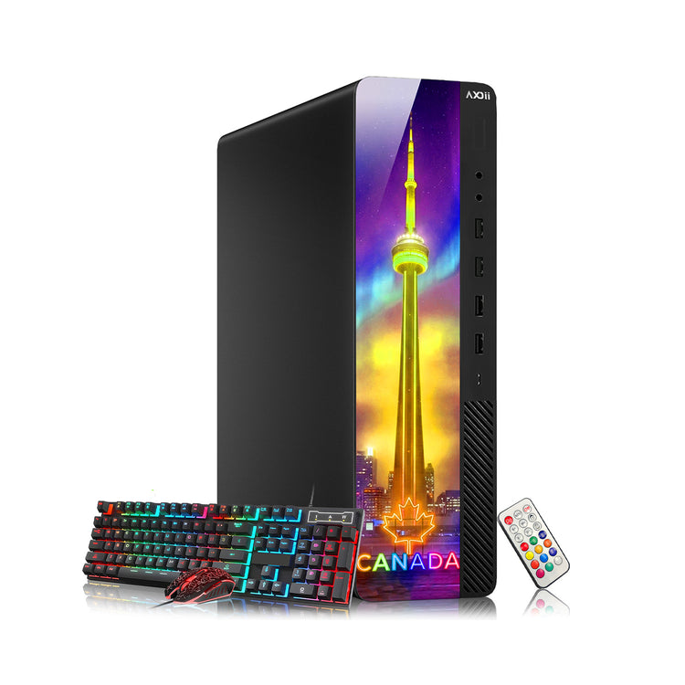 AXOII Northstar RGB Desktop Computer - Intel Core i5 / i7, 16GB RAM, 256GB / 512GB NVMe SSD, Windows 11 Pro, WiFi & Bluetooth - Refurbished Business & Home PC