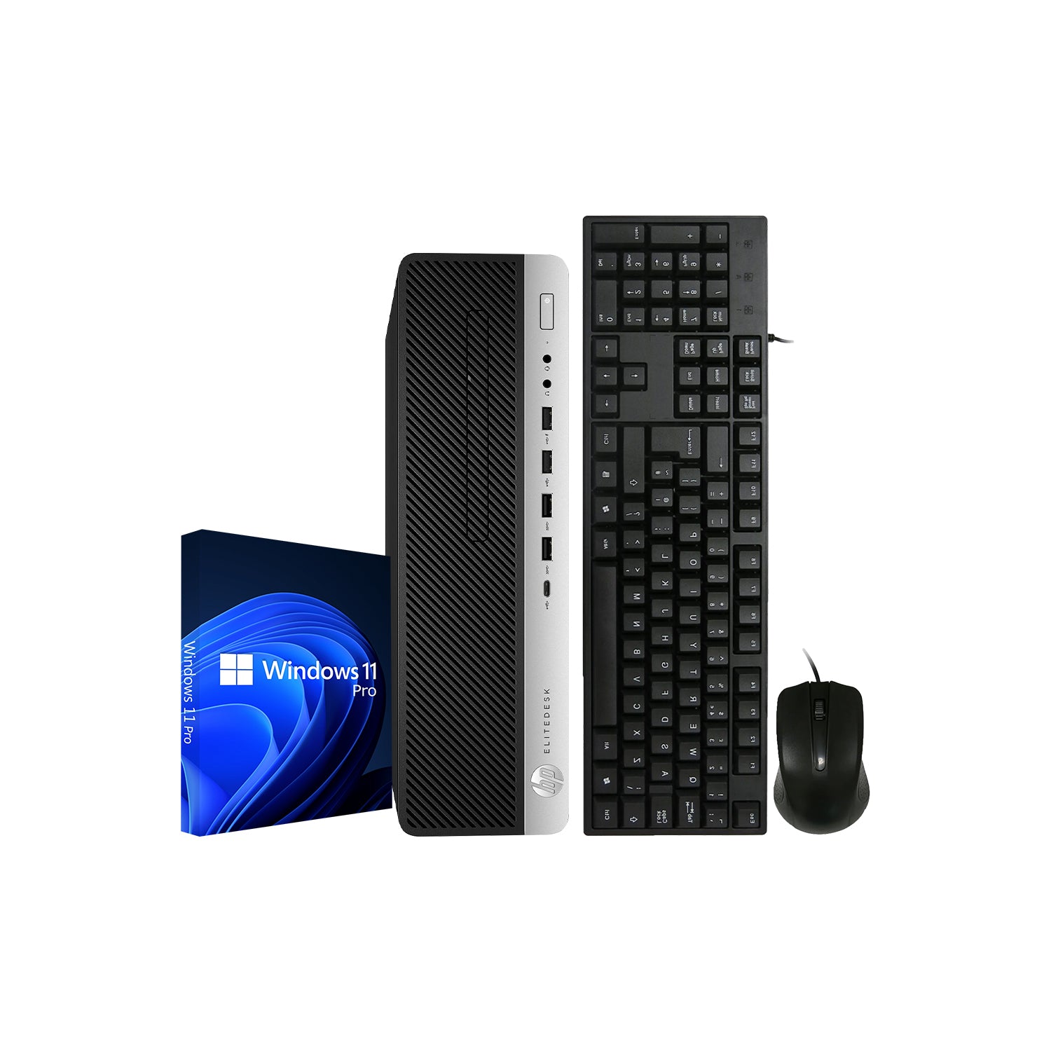 HP EliteDesk 800 G4 SFF Business Desktop Computer PC - Intel Core i5/ i7 - 8th Gen Processor, 16GB - 32GB DDR4 RAM, 512GB - 2TB SSD, Windows 11 Pro, Wired Keyboard and Mouse - Refurbished