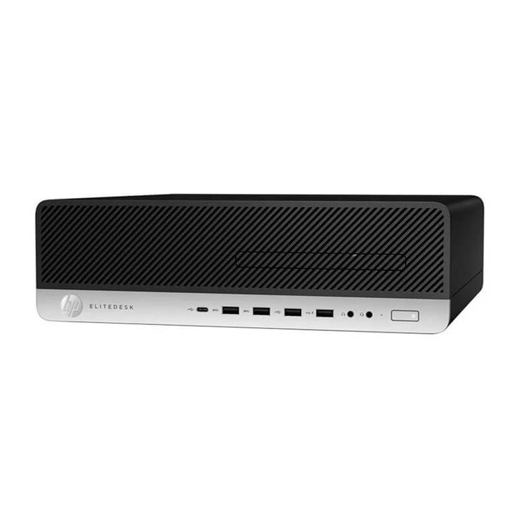 HP EliteDesk 800 G4  SFF Desktop PC - Intel Core i5 - 8th Gen Up to 4.10 GHz Processor, 16GB DDR4 RAM, 512GB - 1TB SSD, Windows 11Pro, New 24/27 inch FHD Monitor, RGB Speaker / SoundBar / Headset - Refurbished