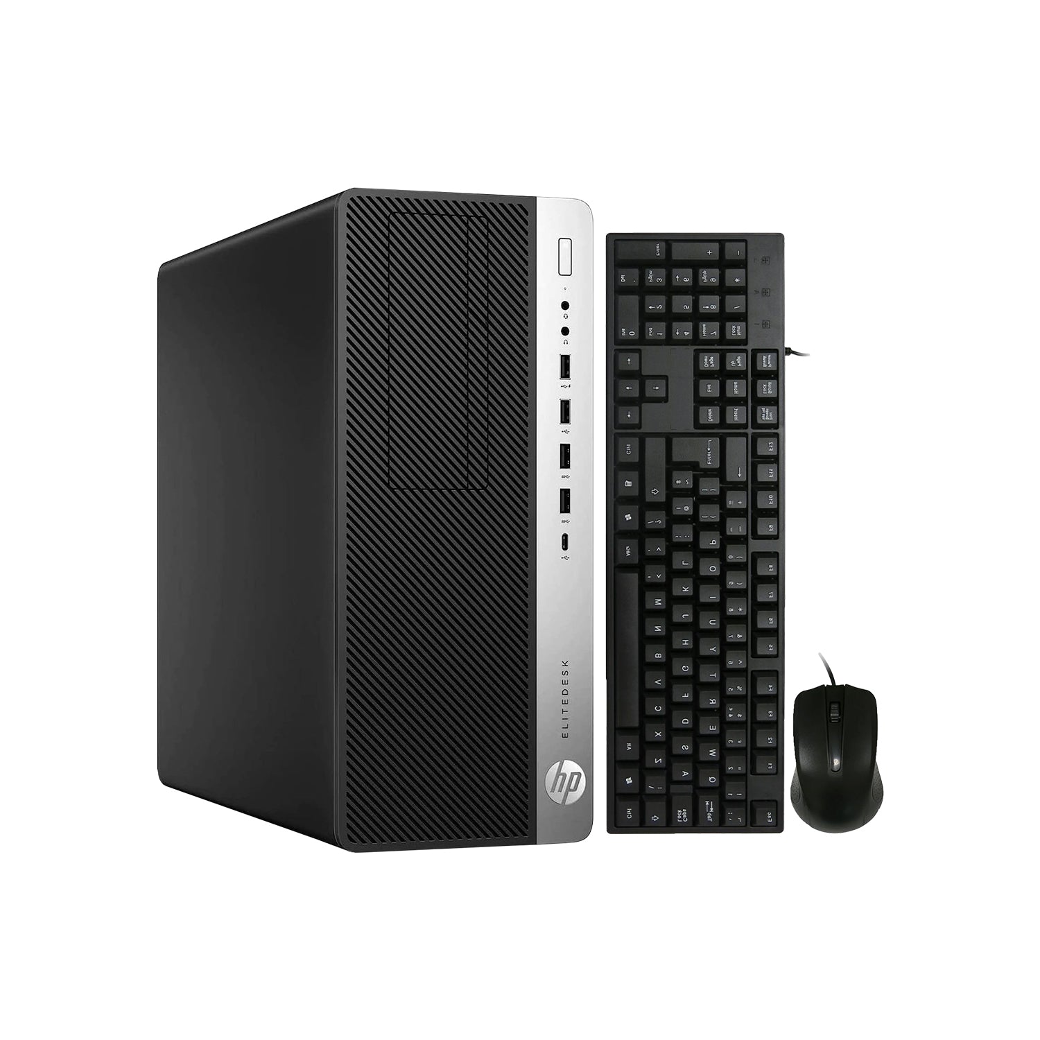 HP EliteDesk 800 G4 Tower PC, Intel i7 Hexa-Core 8th Gen Up to 4.60 GHz CPU, 16GB - 32GB DDR4 RAM, 512GB - 2TB SSD, Windows 11 Pro, Wired Keyboard Mouse, WIFI - Refurbished