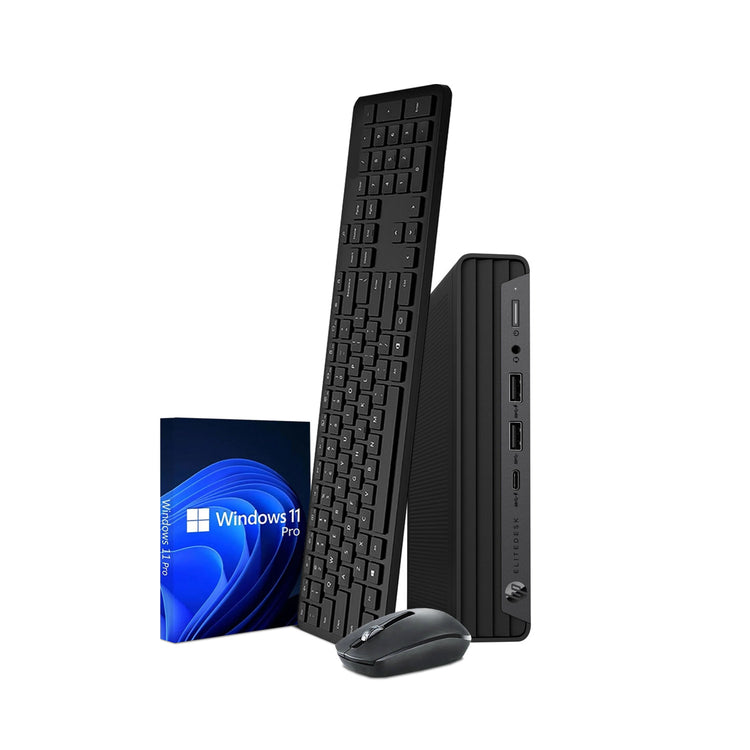 HP Elite Mini 800 G9 Desktop PC, Intel Core i5-12500T 12th Gen Processor (Up to 4.40GHz), 16GB DDR4 RAM, 1TBNVMe SSD, Windows 11 Pro - Refurbished