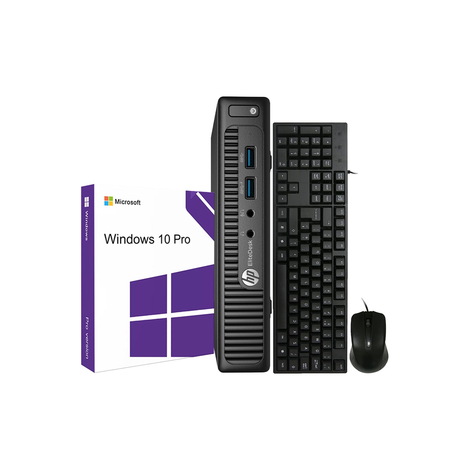 HP EliteDesk 705 G2 Mini Desktop PC, AMD PRO A6-8500B Processor Up to 3.0GHz CPU, 8GB - 16GB RAM DDR3, 256GB - 512GB SSD, Windows 10 Pro, Keyboard & Mouse - Refurbished