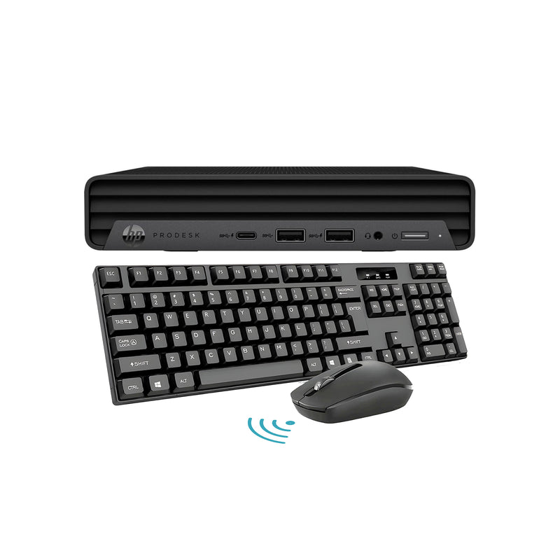 HP EliteDesk 800 G6 Tiny High Performance Desktop PC - Intel Core i5 - (10500T) 10th Gen Up to 3.80GHz Processor, 16GB DDR4 RAM, 256GB - 1TB NVMe SSD, Windows 11 Pro, Wireless Keyboard and Mouse - Refurbished