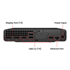 HP ProDesk 600 G6 Tiny High Performance Desktop PC - Intel Core i5 - 10th Gen Up to 3.80 GHz Processor, 16GB - 32GB DDR4 RAM, 512GB - 2TB SSD, Windows 11 Pro, Wireless Keyboard and Mouse - Refurbished