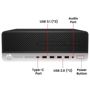 HP ProDesk 600 G4 SFF Business Desktop Computer PC - Intel Core i5/ i7 - 8th Gen Processor, 16GB - 32GB DDR4 RAM, 512GB - 2TB SSD, Windows 11 Pro, Wireless Keyboard and Mouse - Refurbished