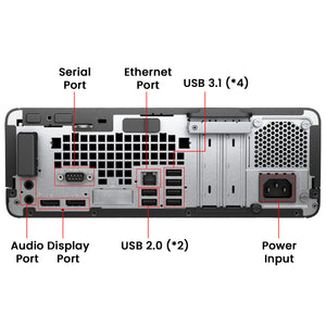 HP ProDesk 600 G4 SFF Business Desktop Computer PC - Intel Core i5/ i7 - 8th Gen Processor, 16GB - 32GB DDR4 RAM, 512GB - 2TB SSD, Windows 11 Pro, Wireless Keyboard and Mouse - Refurbished