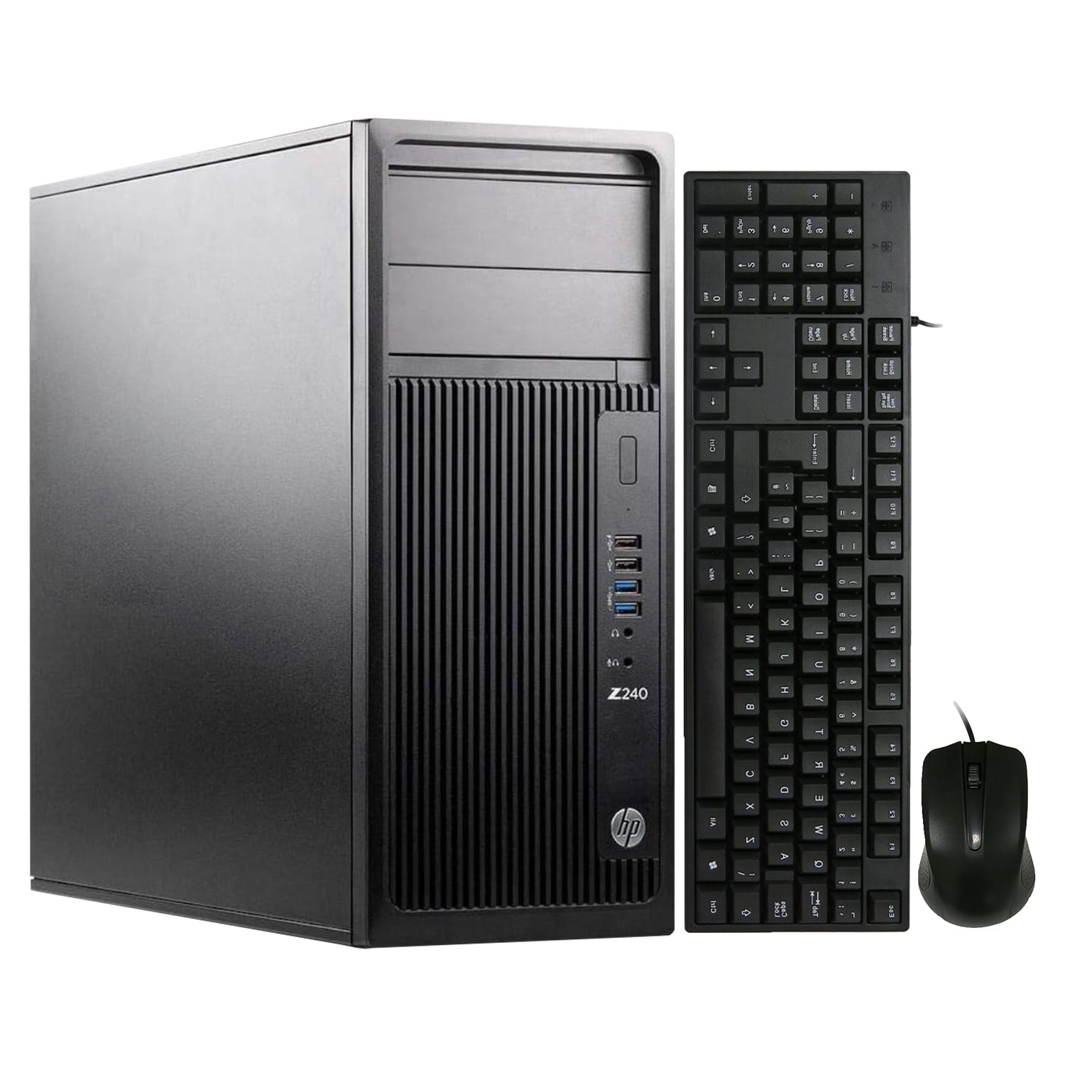 HP Z240 Workstation Tower PC, Intel Core i5/ i7 - 6th Gen Processor, 16GB - 32GB DDR4 RAM, 256GB - 1TB SSD, Windows 10 Pro, Keyboard Mouse - Refurbished