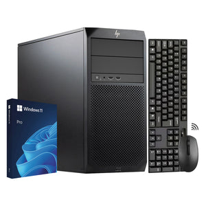 HP Z2 G4 Tower High Performance Workstation PC, Intel Core i5/i7 - 8th Gen CPU Processor, 16GB - 32GB DDR4 RAM, 512GB - 2TB SSD, OS - Windows 11 Pro, Wireless Keyboard and Mouse - Refurbished
