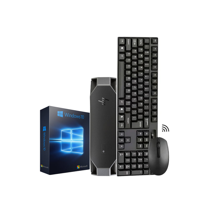 HP Z2 Mini G3 WorkStation Desktop PC / Intel Xeon Processor E3-1225 V6 Up to 3.70GHz / 16GB - 32GB DDR4 RAM / 256GB - 1TB SSD / Wireless Keyboard and Mouse / Windows 10 Pro - Refurbished