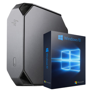HP Z2 Mini G3 WorkStation Desktop PC / Intel Xeon Processor E3-1225 V6 Up to 3.70GHz / 16GB - 32GB DDR4 RAM / 256GB - 1TB SSD / Wireless Keyboard and Mouse / Windows 10 Pro - Refurbished