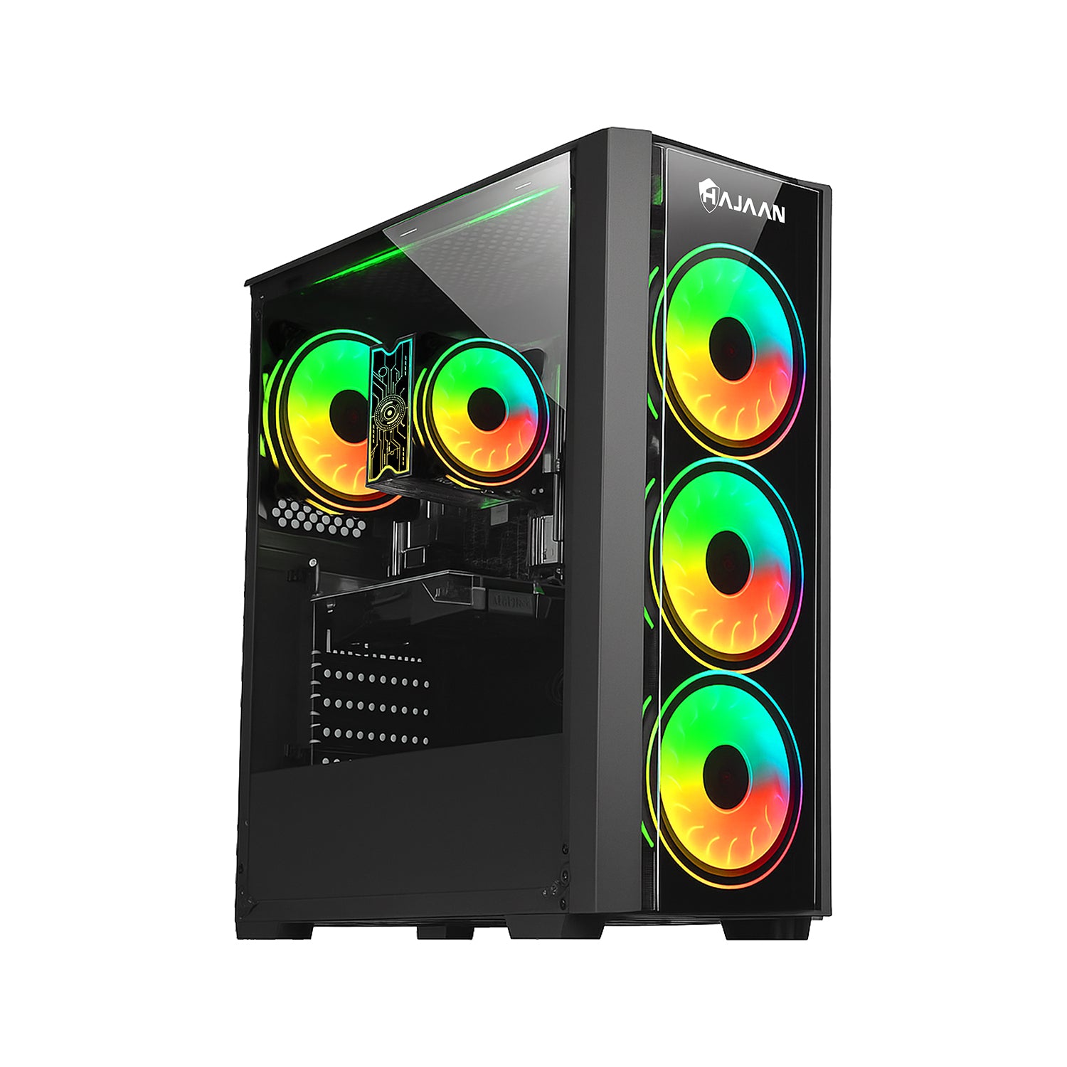 HAJAAN BREZEE Gaming Tower PC - AMD Ryzen 5 5600X /  Graphics Card - RX 580, GTX 1660s, RTX 3050, 3060,5060 / 32GB DDR4 RAM / 1TB NVMe - 2TB NVMe M.2 SSD / Windows 11 Pro / WiFi / Gaming keyboard and Mouse