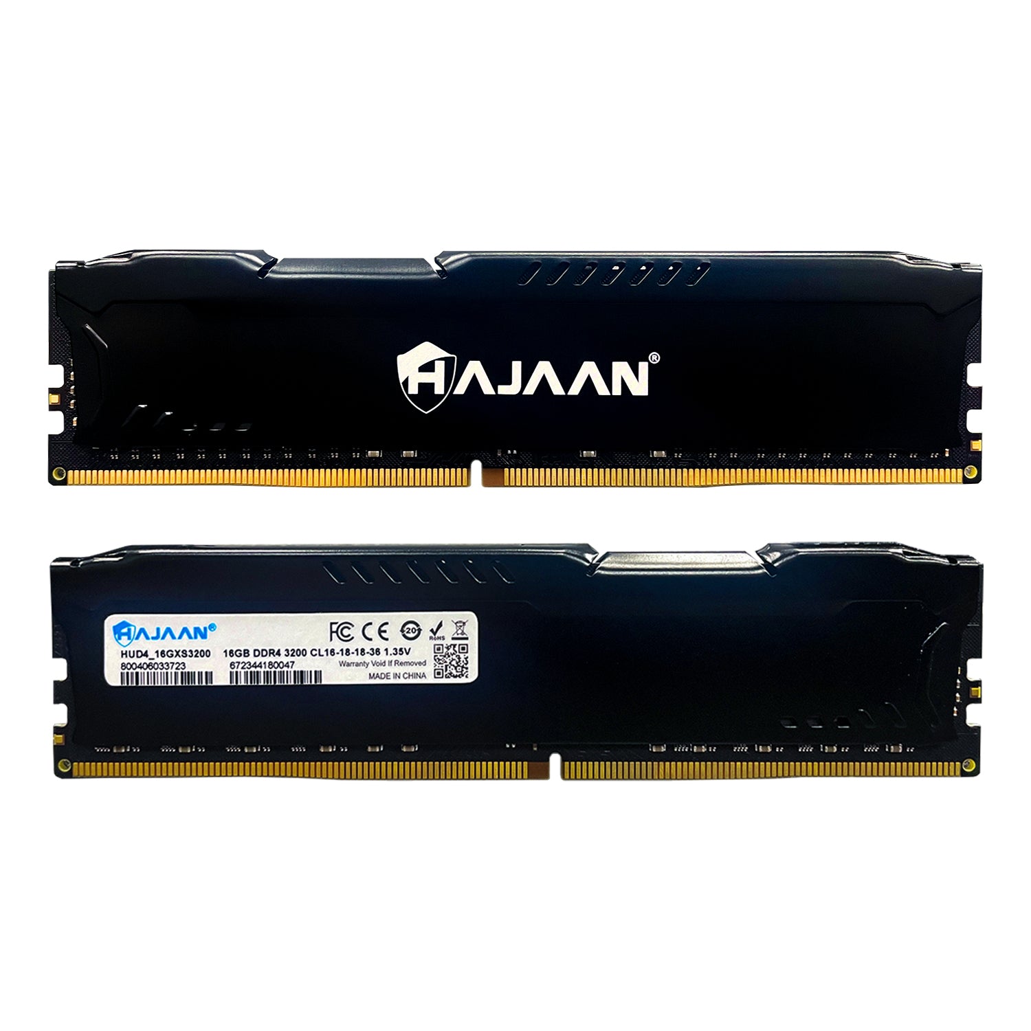 HAJAAN HUD4-16GXS3200 32GB Kit (2x16GB), DDR4 Technology, 3200MHz Memory Speed, CL16 Desktop Memory Module RAM